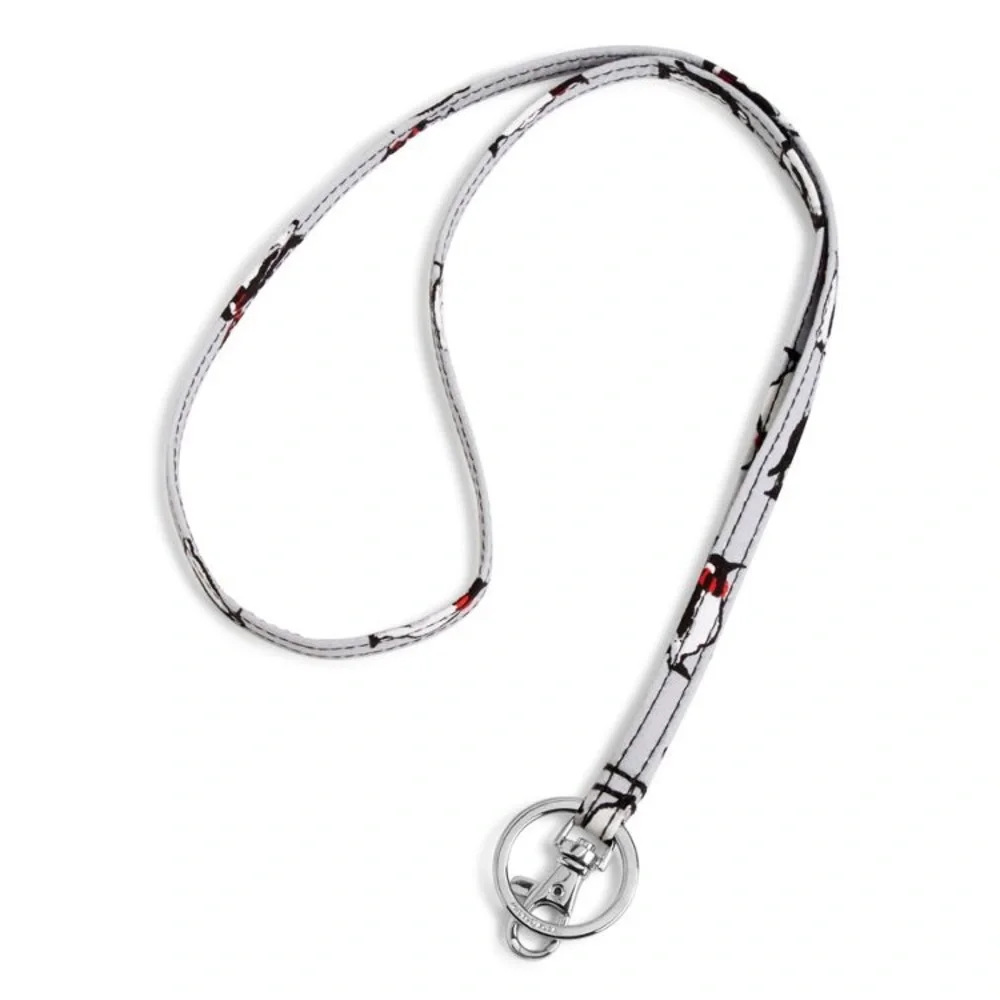 Vera Bradley Playful Penguins Lanyard, Gray